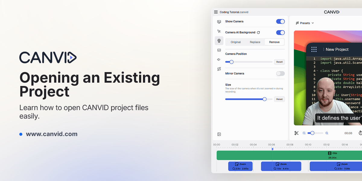 Open a Project | CANVID